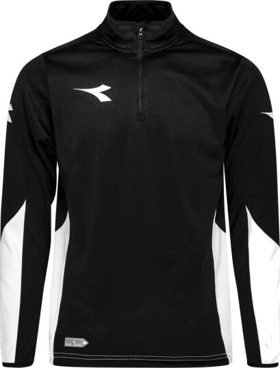 Diadora Treningsskjorte Equipo 1/2 Zip   Svart/hvit Barn størrelse 116 cm