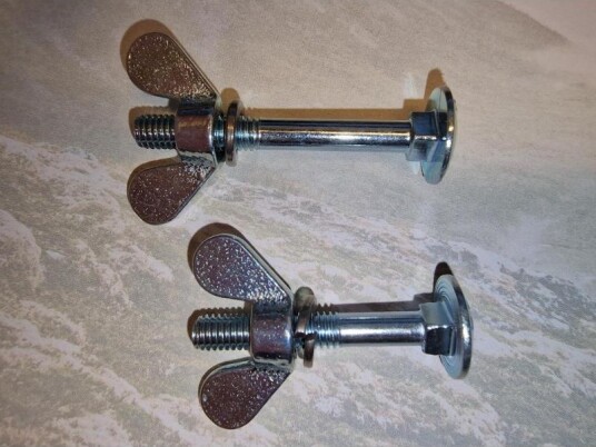 Espegaard Firkant bolt med vingemutter til Espegaard spark 40mm Espegaard Firkant bolt med vingemutter til Espegaard spark 40mm