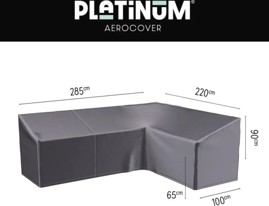Platinum Aerocover Loungetrekk L HB 285x220x100xH65/90 Venstre Aerocover Antrasitt