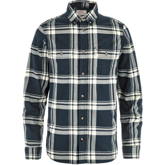 Fjällräven Övik Lite Flannel Shirt, Herre Dark Navy-Chalk White M