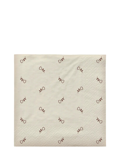 Broste Copenhagen Mai Paper Napkin - Cream - L33CM
