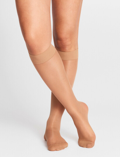 Lindex Knee High 20 Den 2 P The Comfo - Beige - 36/42