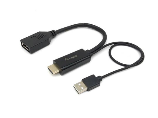 EQUIP HDMI Adapter Displayport St/Bu 0.15m 4K/60Hz sw EQUIP HDMI Adapter Displayport St/Bu 0.15m 4K/60Hz sw