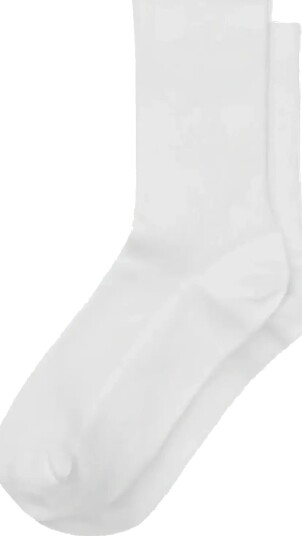 Organic Basics Core Crew Rib Socks 3 Pack White 43 46