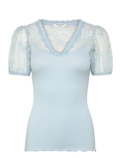 Rosemunde Rwbeatha Silk Ss Full Lace V Neck Blue M Rosemunde Rwbeatha Silk Ss Full Lace V Neck Blue M