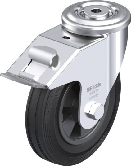 Blickle 554188 Ler-Vpp 160R-Fi Styrehjul Med Brems - Hjuldiameter 160 Mm, Bæreevne (Maks.) 135 Kg, 1 Stk