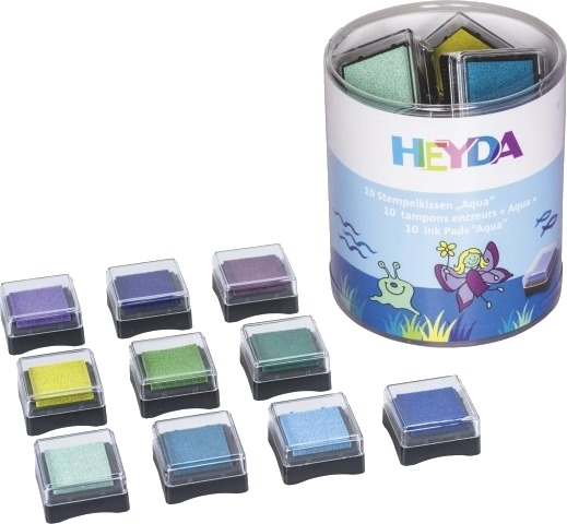 Heyda Heyda 204888472 Blekkpute For Barn Blå Grønn Fiolett Gult 30 Mm 30 Mm