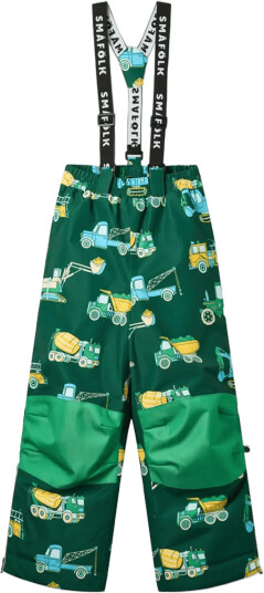 Småfolk Ski Pants With Vehicles Green 110 116 Småfolk Ski Pants With Vehicles Green 110 116