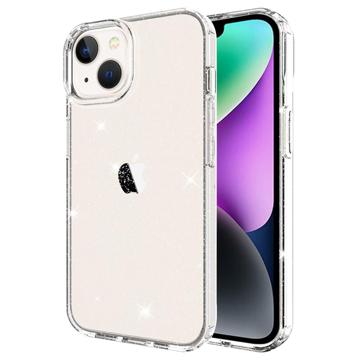 Stylish Glitter Series iPhone 14 TPU-deksel Gjennomsiktig