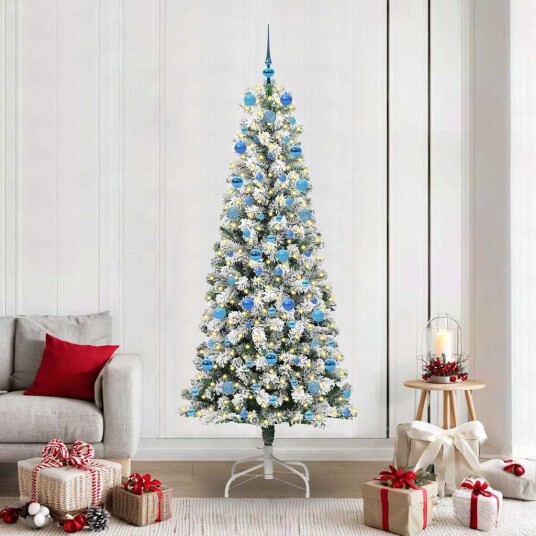  Kunstig sammensatt juletre med LED  stripelys 210 cm PVC