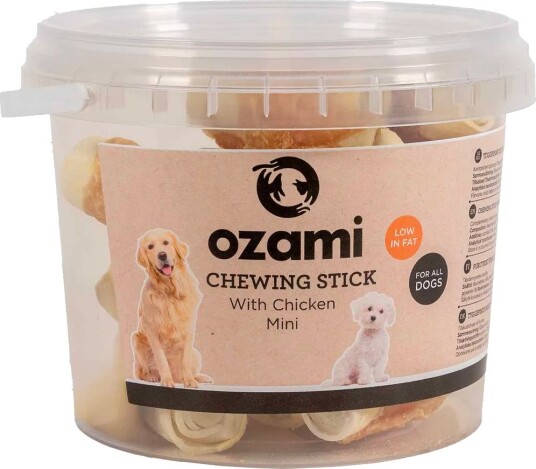 Ozami 300 g tyggesticks til hund 6 cm bøtte Ozami 300 g tyggesticks til hund 6 cm bøtte