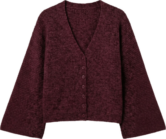Topshop Tsrene Ls Cardigan Knt Noos Burgundy S