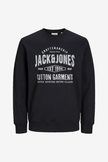Jack & Jones Junior Collegegenser jjjEans Sweat O neck Jnr Svart