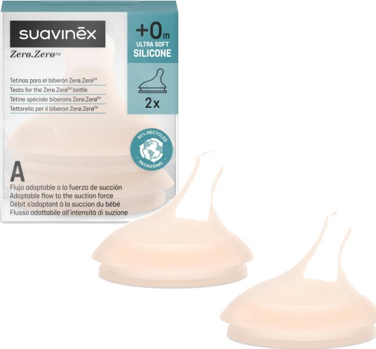 Suavinex Zero Smokkenipler Til Anti-Kolikk Flasker 2 Pk Suavinex Zero Smokkenipler Til Anti-Kolikk Flasker 2 Pk