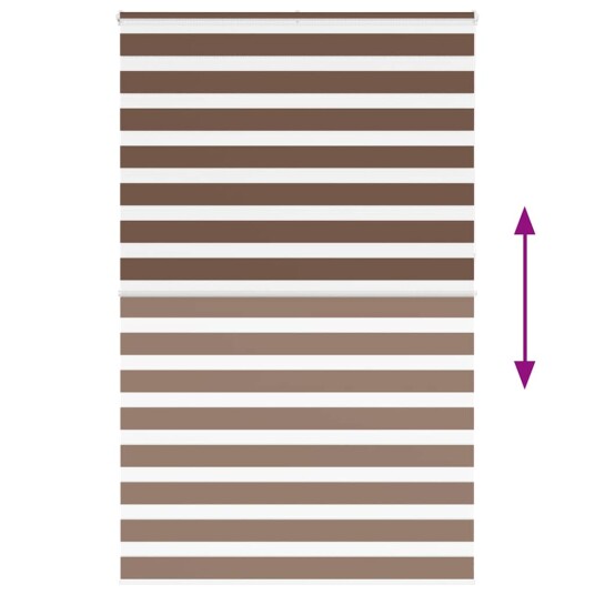Sebragardin brun 140x230 cm stoff bredde 135,9 polyester