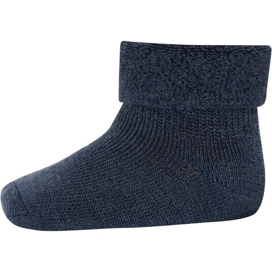 Mp Danmark Dark Denim Melange 722 Wool baby socks 15-16