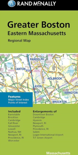 Rand McNally Folded Map: Greater Boston Eastern Massachusetts Regional Map