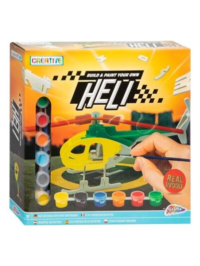 Grafix Wooden Building and Painting Kit - Helicopter Grafix Wooden Building and Painting Kit - Helicopter