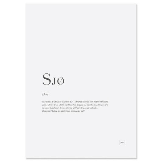 Pictureit - Poster Sjø 30x40 cm hvit Pictureit - Poster Sjø 30x40 cm hvit