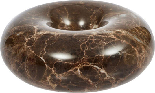 OYOY Savi Marmor Lysestake 4 cm Choko - Elegant Interiørdetalj OYOY Savi Marmor Lysestake 4 cm Choko - Elegant Interiørdetalj