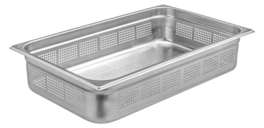 VEGA Kantine Premium perforert GN 1/1; Størrelse GN 1/1, 13.7l, 53x32.5x10 cm (LxBxD); Sølvfarge