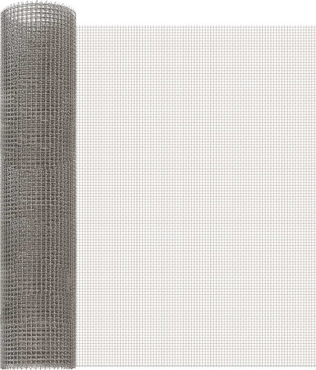 vidaXL Maskeskjerm 60 x 200 cm 3 Mesh Rustfritt stål 201 Sølv
