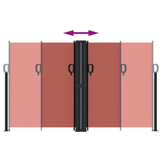 Uttrekkbar sidemarkise terrakotta 140x1200 cm 4004813