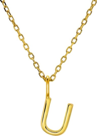 Pan Jewelry Letters smykke i 925 forgylt sølv U