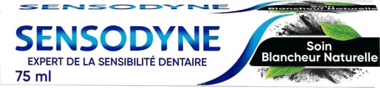 Sensodyne Natural White Charcoal tannkrem med naturlig kull for sensitive tenner 75 ml