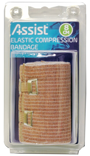 Assist Dauerbind 8 cm, elastisk gasbind 8cm x7m NO COLOUR