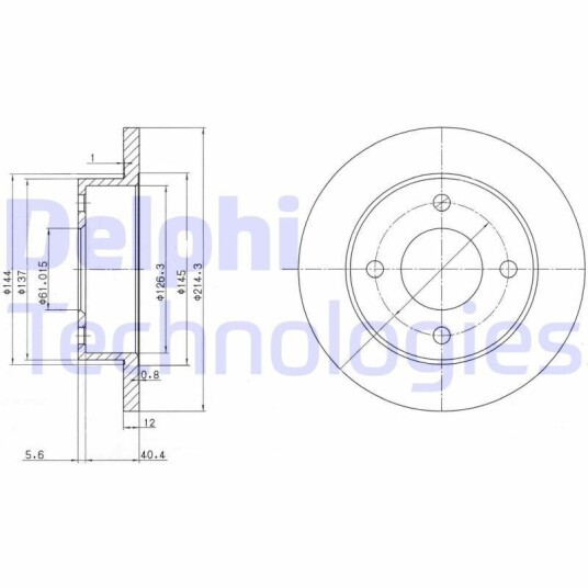 Bremseskive DELPHI BG2566