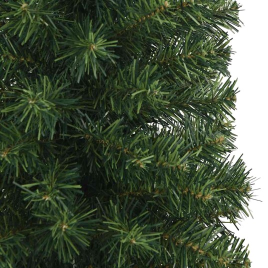 vidaXL Slankt kunstig juletre med stativ grønn 210 cm PVC