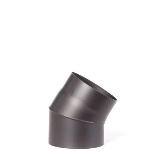 Tolmer Røkrør Kne Ø150x30° Kort Sort Emalje Uten Luke Tolmer Røkrør Kne Ø150x30° Kort Sort Emalje Uten Luke
