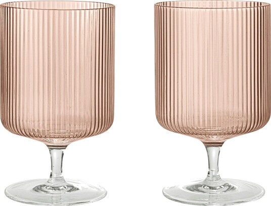 Ripple Vinglass 2-pk, Blush