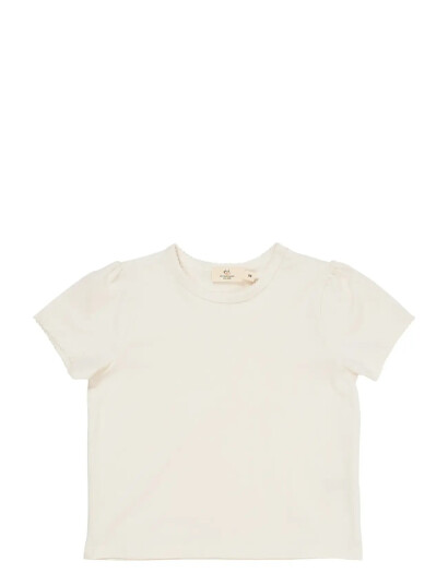 Copenhagen Colors T-Shirt W. Ruffle Sleeves - Cream - 104