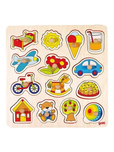 Goki Wooden Stud Puzzle Tre