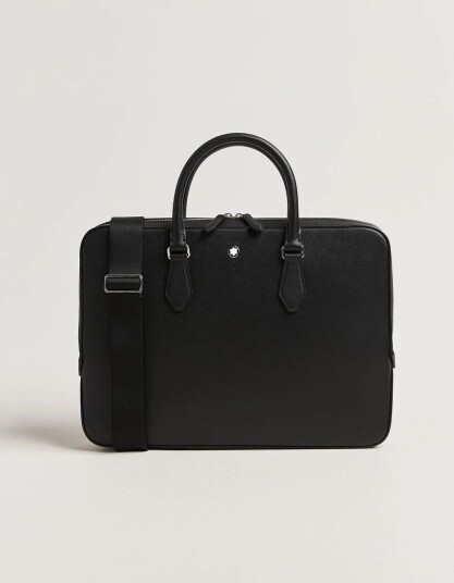 Montblanc Thin Sartorial Leather Briefcase Black