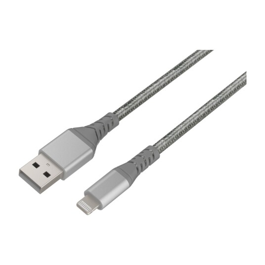 DACOTA PLATINUM USB-LIGHTNING KABEL 3M, GRÅ