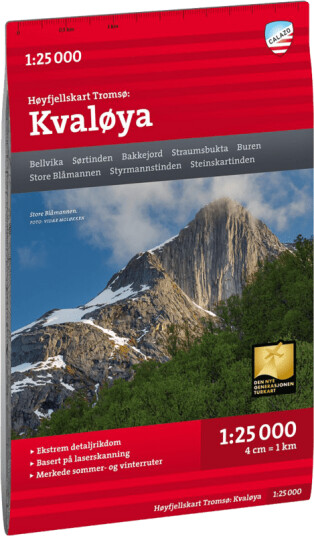 Calazo förlag Høyfjellskart Tromsø: Kvaløya 1:25.000 OneSize, NoColour Calazo förlag Høyfjellskart Tromsø: Kvaløya 1:25.000 OneSize, NoColour