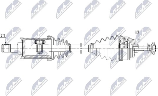 Nty Drivaksel NTY NPW BM 208 Nty Drivaksel NTY NPW BM 208