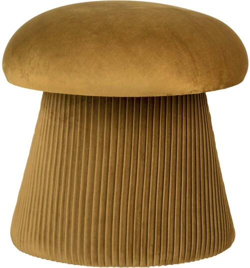Hampton puff velour Ø39cm oker.