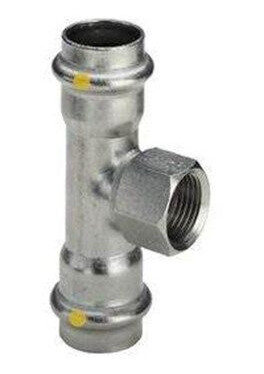 Viega Sanpress Inox T-stykke 54 mm Rustfritt Stål med Rp Gjenger
