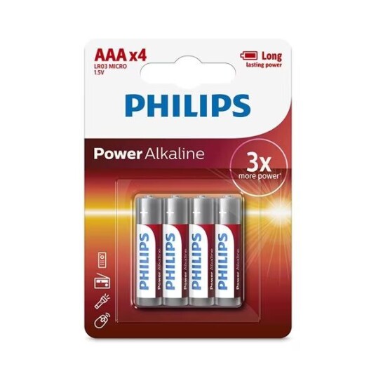 Philips Power AAA-Batteri 4-pak Philips Power AAA-Batteri 4-pak