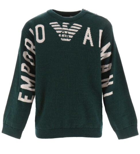Giorgio Armani Emporio Armani Genser Ull/Akryl Grønn/Hvit Emporio Armani 12 md Genser 80