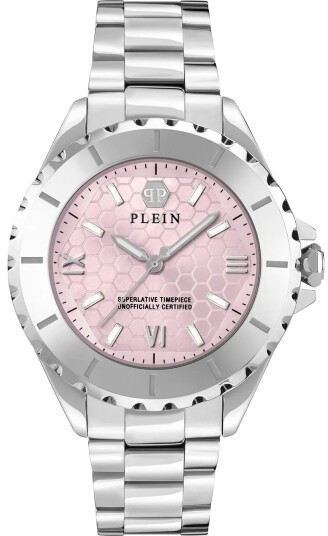 Philipp Plein Dameklokke PWPOA0324 Rock Couture Rosa/Stål Ø38 mm