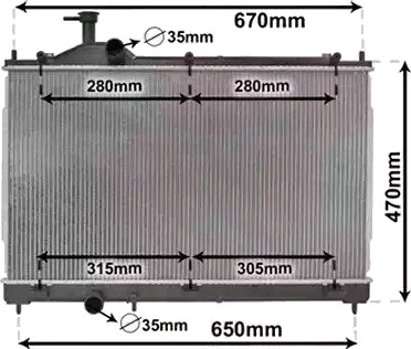 VAN WEZEL 32002256 Radiator motorkjøling