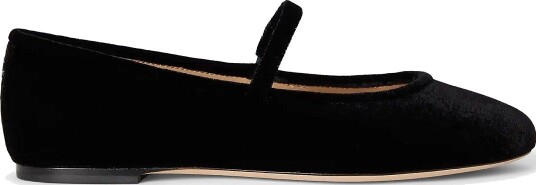 Lauren Ralph Lauren Jayna Velvet Mary Jane Flat - BLACK/BLACK - 37