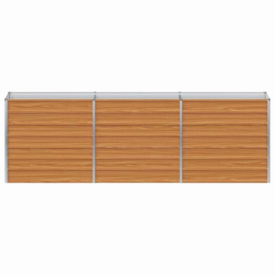 vidaXL Høybed Lys Brun 240 x 40 x 77 cm Galvanisert Stål vidaXL Høybed Lys Brun 240 x 40 x 77 cm Galvanisert Stål
