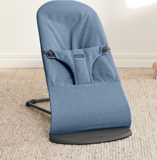 BabyBjörn Bliss Vippestol Vevet Mélange Blå