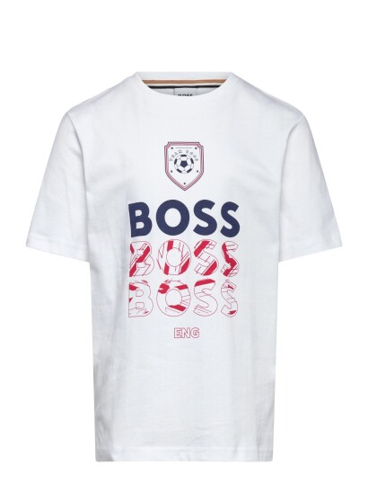 BOSS Short Sleeves Tee Shirt White 104 BOSS Short Sleeves Tee Shirt White 104
